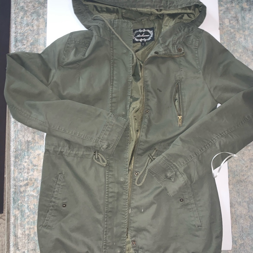 Army green bomber jacket